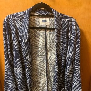 Palm leaf print blazer